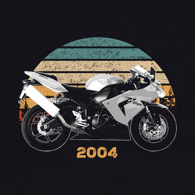 2004 Kawasaki Ninja ZX-10R Vintage Motorcycle Design by Madisen Harvey